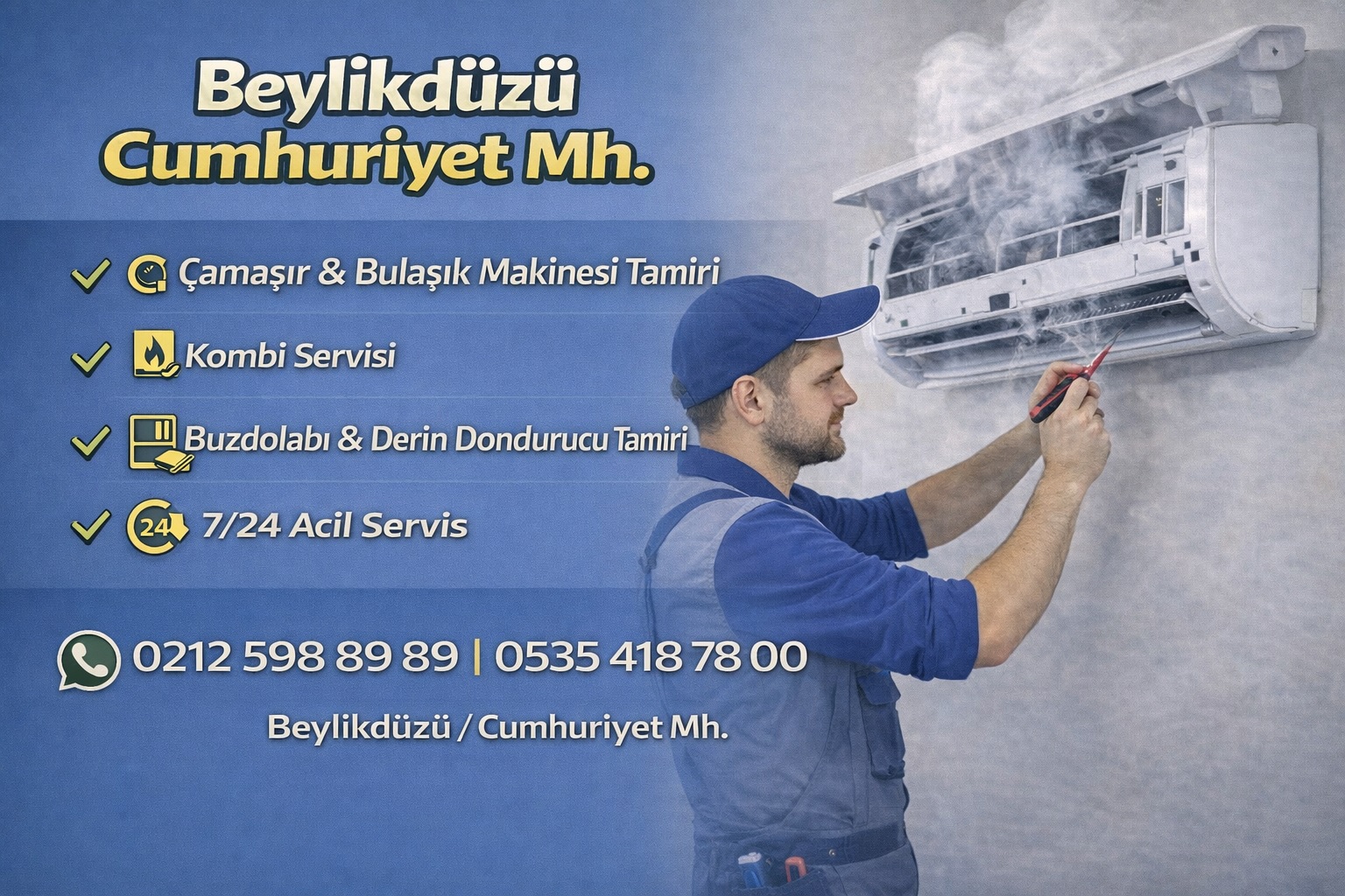 Cumhuriyet Mahallesi Beyaz Eşya Servisi